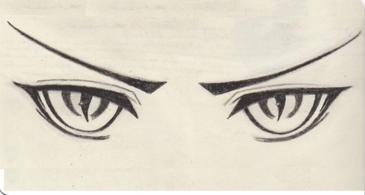 the eyes of an anime character are drawn in black and white with pencils on paper