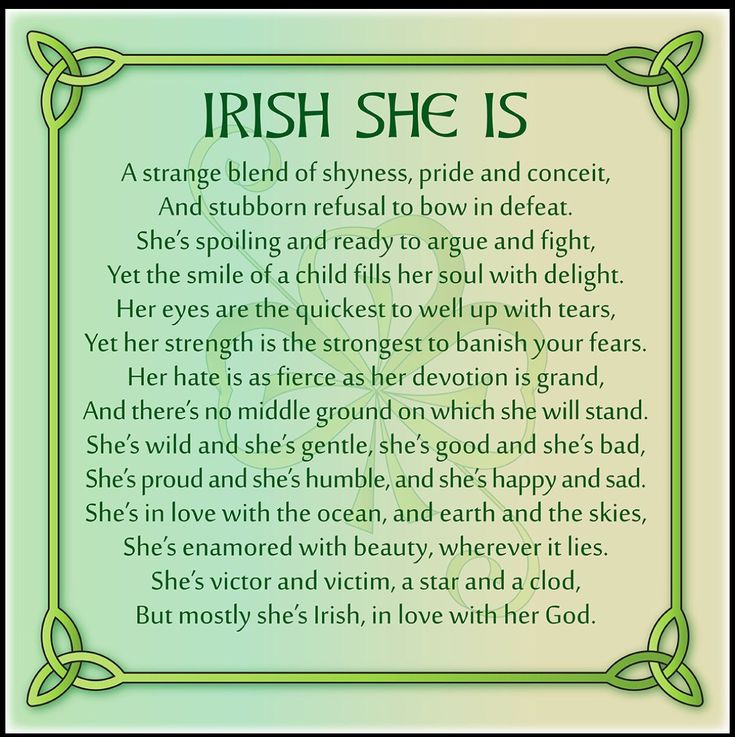 a poem written in irish language with the words irish she is and an image of a woman