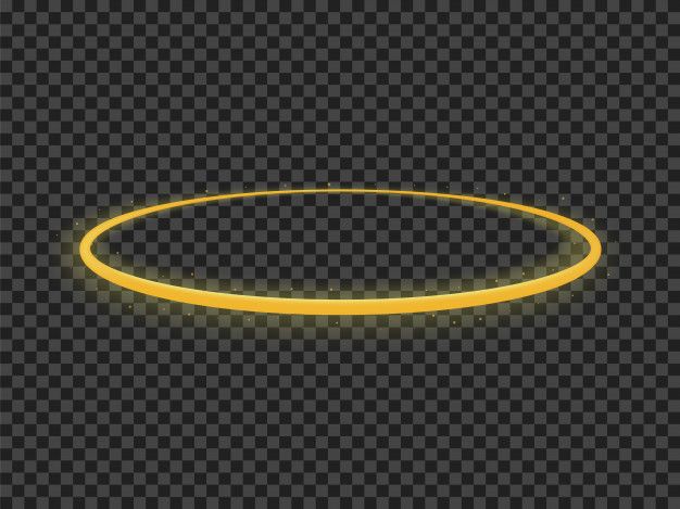 a glowing yellow circle on a dark background with light effect, eps1089