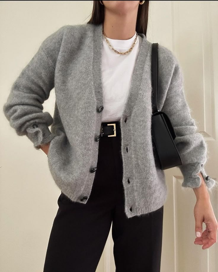 Gray Cardigan Outfit Fall, Outfits With Grey Cardigan, Cardigan Fall Outfit, Be Here Now, Teaching Assistant, Stylish Work Outfits, Cardigan Outfits, Casual Work Outfits, Casual Winter Outfits