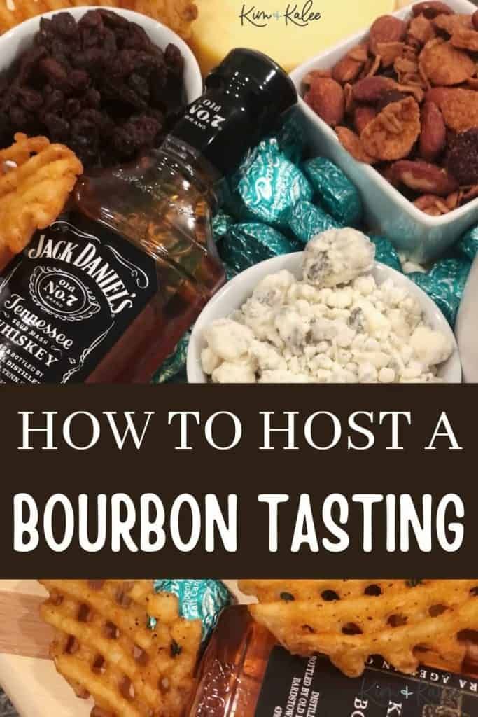 how to host a bourbon tasting party with beer, pretzels and other snacks