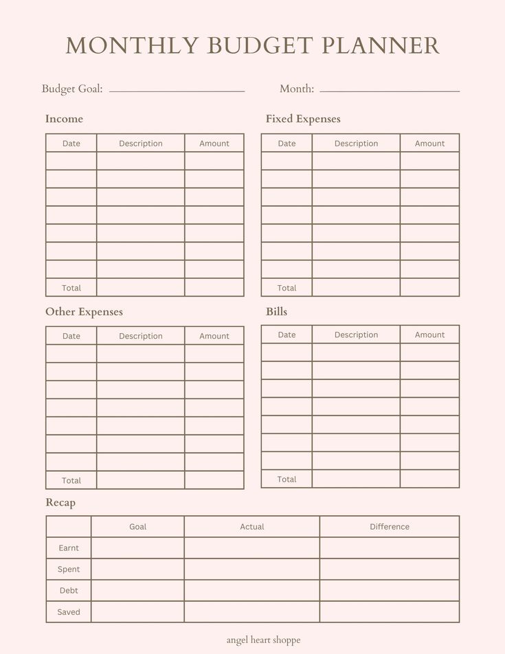 a printable budget planner with the words,'money budget planner'on it