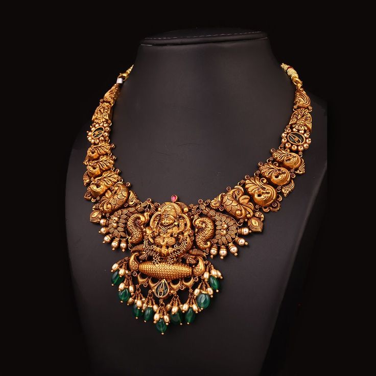 Intricate Malini Nakshi Necklace Temple Bridal Jewellery Set, Temple Jewellery Earrings Antique, Antique Gold Jewelry Indian Bridal Jewellery, Antique Gold Haram Designs, Indian Jewellery Design Gold Necklace Set Bridal Jewelry, Jewellery For Gown, Neckless Gold Jewelry Indian Wedding, Bridal Sets Indian Wedding Jewelry Gold, Antik Jewellery Gold