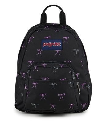 Small and light, the JanSport Half Pint is the perfect throw-on-and-go backpack. Features include a front utility pocket and key clip. Jansport Backpacks Black, Black Jansport Backpacks, Jansport Backpacks, Backpack Jansport, Mini Backpacks, Half Pint, Key Clip, Jansport Backpack, Everyday Bag