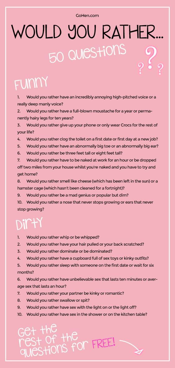 a pink poster with the words would you rather know?