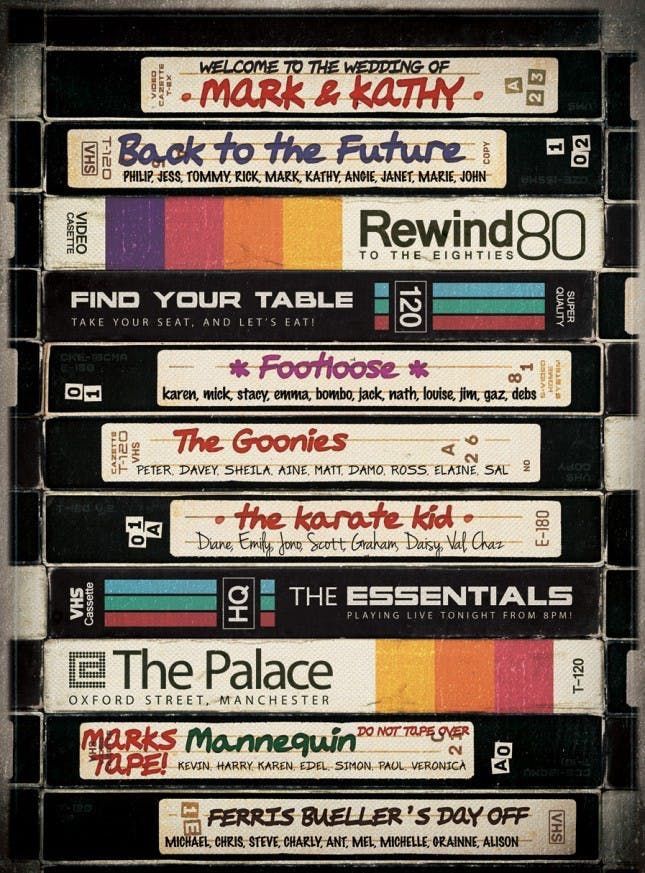 vintage vhss are stacked up on top of each other in this poster style advertisement