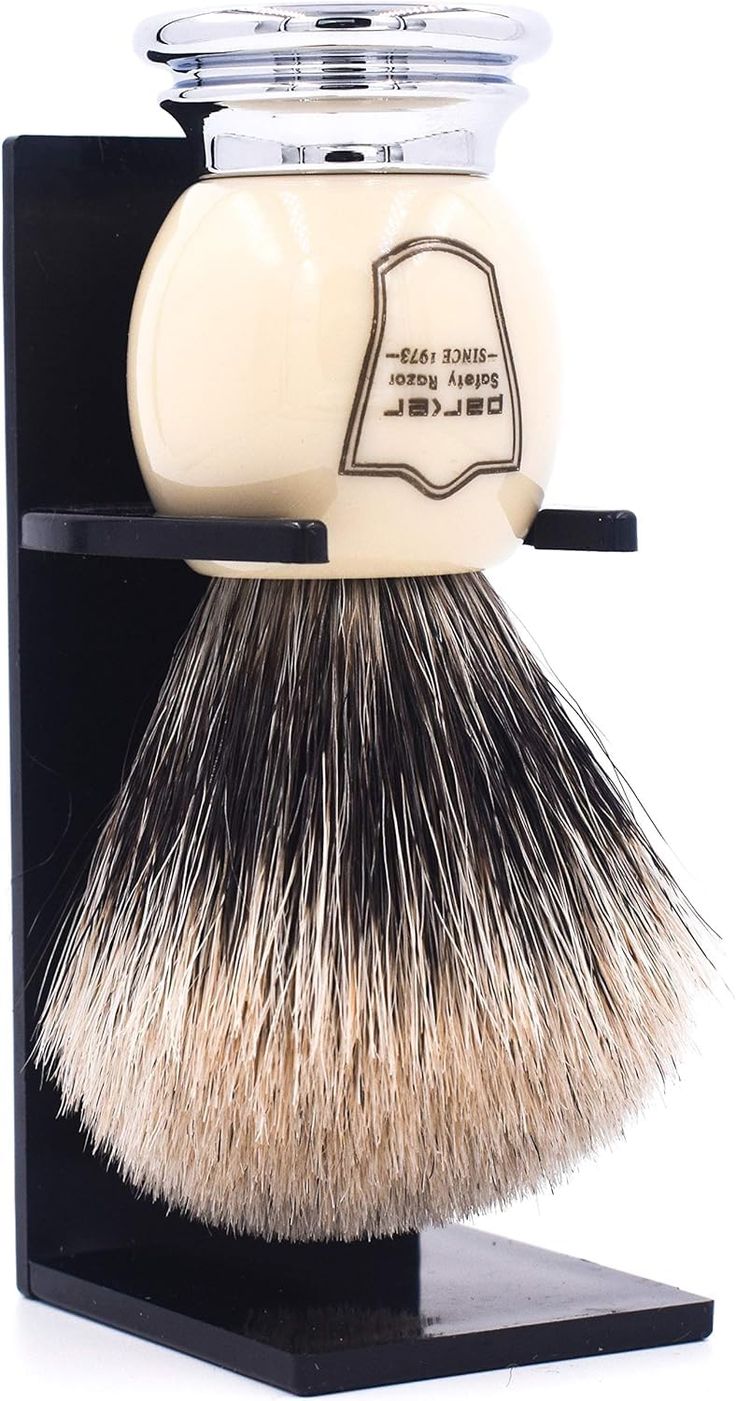 PRICES MAY VARY. PREMIUM “3 BAND” SILVERTIP BRISTLES: This silvertip badger brush is made of the highest grade 3-band silvertip that is both soft and dense, making it suitable for use with all skin types. ManBLEND OF ELEGANCE AND FUNCTIONALITY: This silvertip badger hair shaving brush features a blend of quality, comfort, and superb performance. With super soft shaving bristles, elegant design, and hand made brush knot, it gives wet shavers the best shaving experience.ufactured with premium qual Brush Stand, Shaving Hair, White Chrome, Close Shave, Shaving Brush, Chrome Handles, Shaving Soap, Safety Razor, Shaved Hair