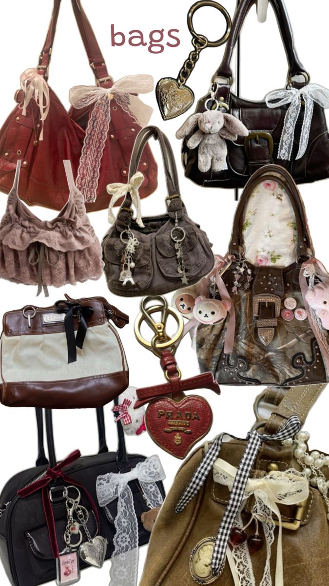 Bags Brands, Wishlist Ideas, Aesthetic Bags, Downtown Outfits, Girly Bags, Fancy Bags, Bag Charms, Pretty Bags, In My Bag