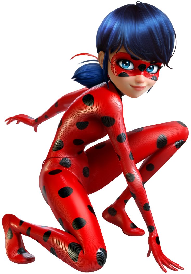 a cartoon ladybug sitting on the ground with her legs spread out