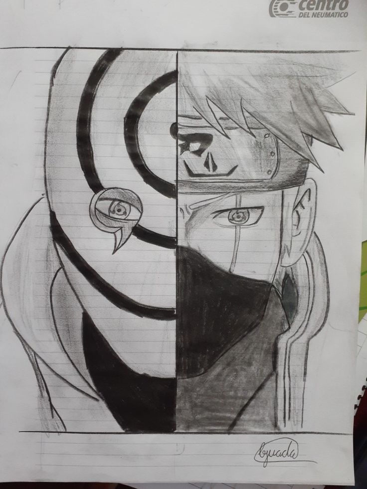 a drawing of naruto from the anime