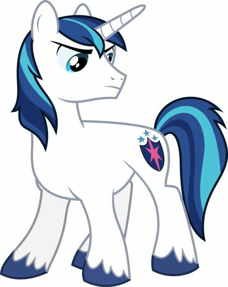 a cartoon pony with blue hair and stars on it