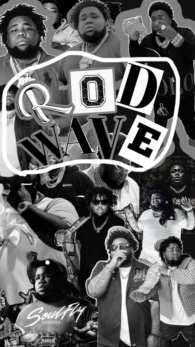 a collage of black and white images with the words code wave on top of them