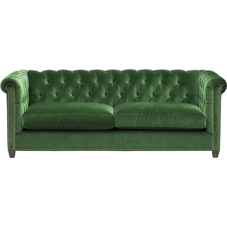 William Sofa, Vance Emerald - Modern Furniture - Sofas - High Fashion Home Emerald Green Sofa, Tufted Couch, Tufted Furniture, Contemporary Couches, Sofa King, Velvet Sofas, Modern Cat Furniture, Green Couch, Velvet Couch