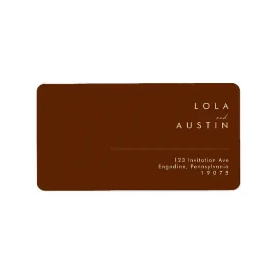 a brown business card with the words, lola austin