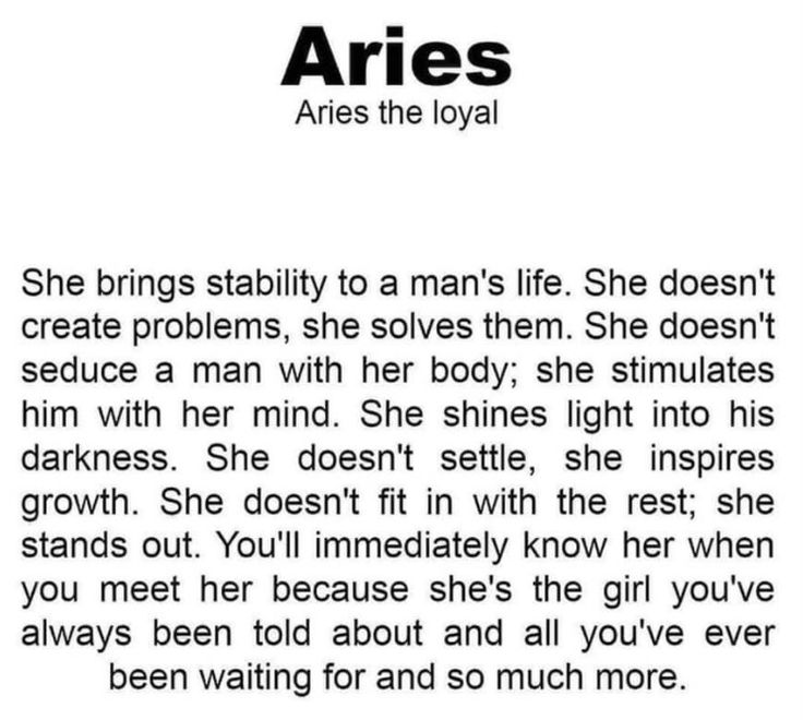 an article about aries from the book aries the loyal