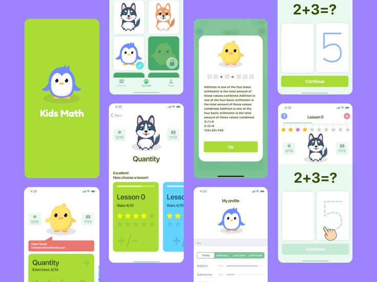 Learning App Ui Design, Kids App Design, Gym App, Kids Learning Apps, Educational Apps For Kids, App Design Layout, Kids Web, Apps For Kids, Kids Math