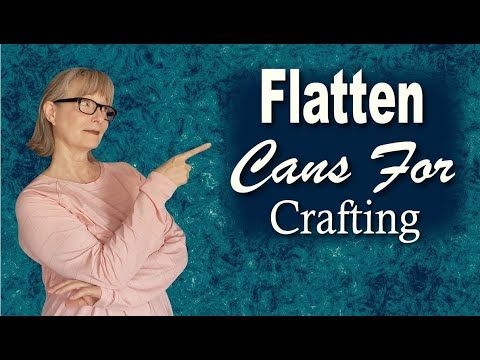 a woman pointing at something with the words flatten cases for crafting