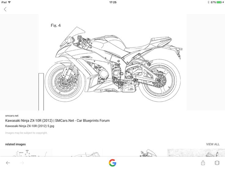 an image of a drawing of a motorcycle on the webpage, with google logo below