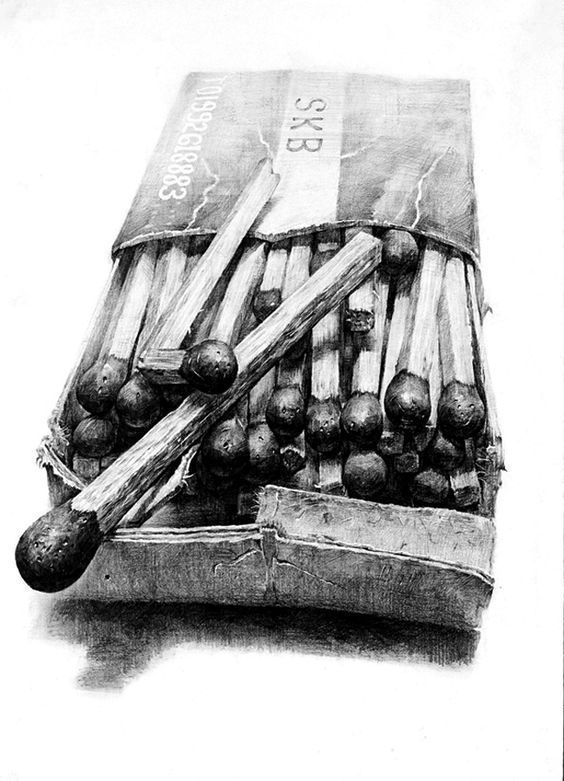 pencil drawing of baseball bats in a bag