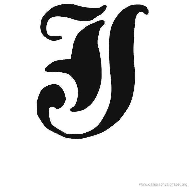 the letter j is made up of black and white letters with swirly designs on them