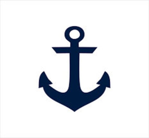 an anchor on a white background is shown in the center of this image, and it has