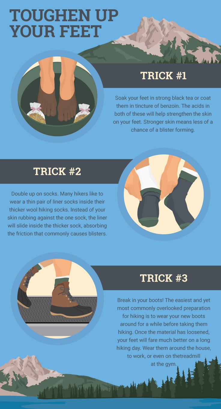 an info sheet describing how to keep your feet warm