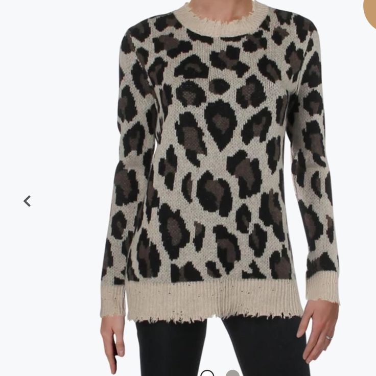 Beautiful Nwot Cheetah Sweater 100% Cashmere Destroyed Hem (On Purpose) Medium Weight Size M Cashmere Outfits, Cashmere Color, Womens Cashmere, Fall Fashion Trends, Softest Sweater, Shirt Sale, Cashmere Sweater, Hottest Trends, Cashmere Sweaters