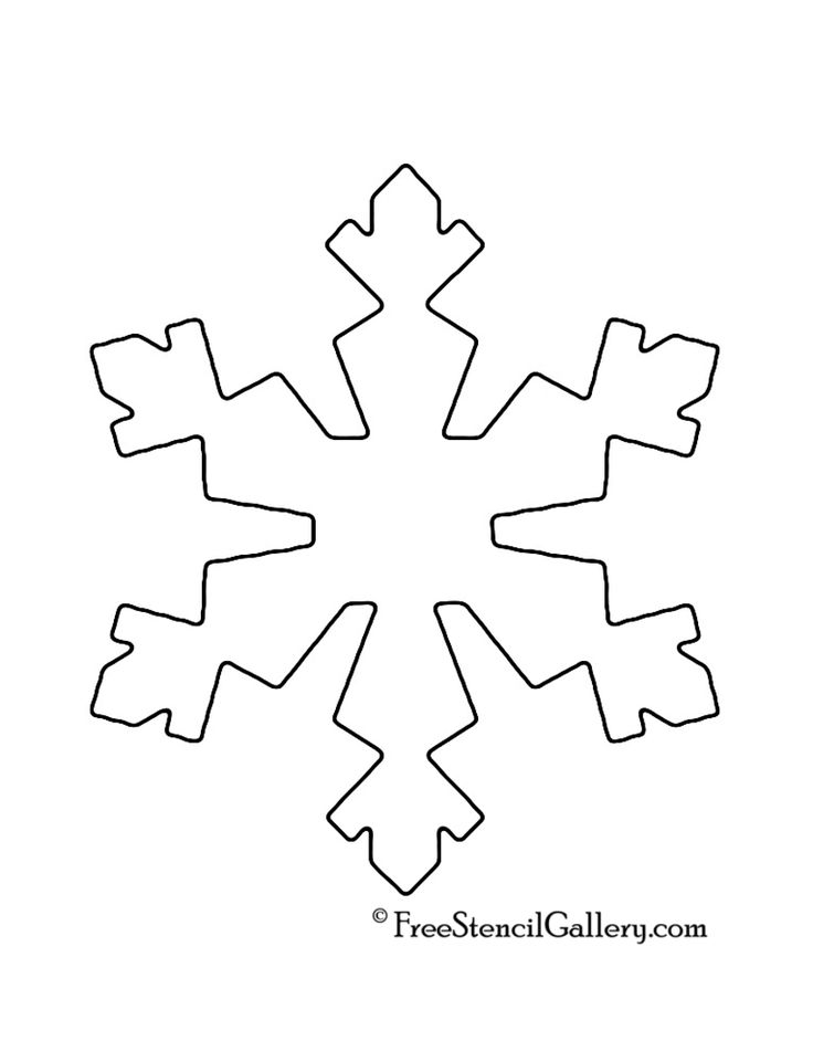 a snowflake that has been cut out into four different shapes and is ready to be used as an ornament