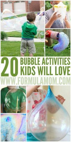 20 bubble activities for kids that are fun to do with the kids in the house