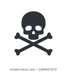 a skull and crossbones icon on a white background