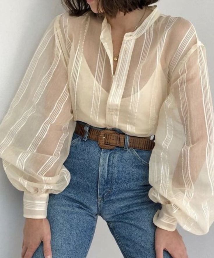 Mode Inspo, Mode Inspiration, Looks Style, Blouse Vintage, Casual Blouse, Looks Vintage, Look Fashion, Aesthetic Clothes, Fashion Inspo Outfits