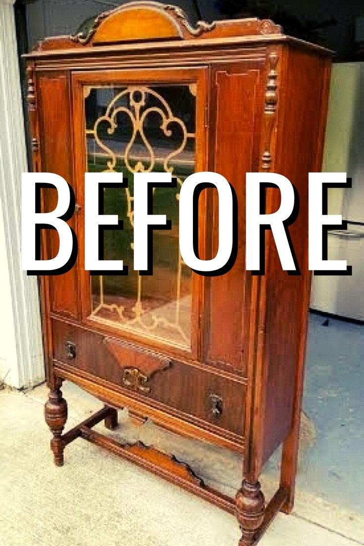 Antique China Hutch "Before" Antique China Cabinet Makeover, Antique China Hutch, Creamy White Paint, China Hutch Makeover, Antique China Cabinet, Ideas For Furniture, Antique Furniture Makeover, China Cabinet Makeover, Vintage China Cabinets