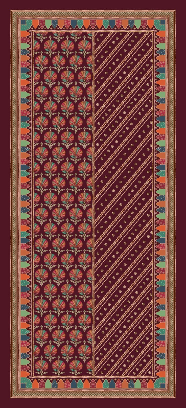 Dupatta5 Dupatta Illustration, Dupatta Designs Ideas, Digital Dupatta, Suit Dupatta, Border Lace, Floral Textile, Textile Prints Design, Png Floral, Jacquard Design