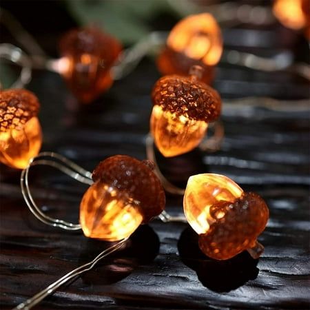 some lights that are sitting on a table