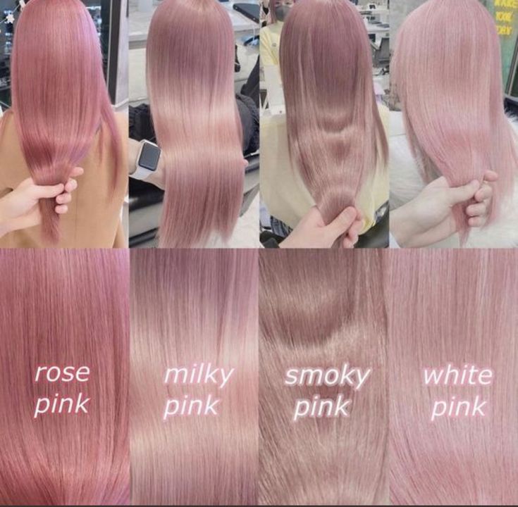 Korean Hairstyle Color Hair Dye, Best Hair Dye Colors For Blondes, Light Dyed Hair Colors, Very Light Pink Hair, Pink Lemonade Hair Color, Hair Color Aesthetic Korean, Pink Light Hair, Light Pink Hair Ideas, Cool Hair Dye Ideas For Blondes