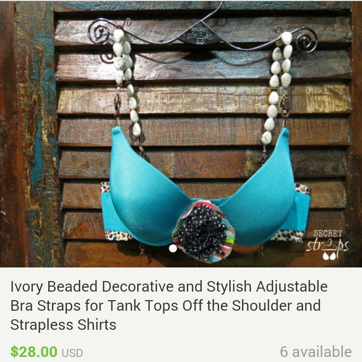 Decorative Bra Straps Strapless Shirt, Adjustable Bra, Bra Straps, Festival Bra, Off The Shoulder, Bra, Tank Tops, Trending Outfits, Unique Jewelry