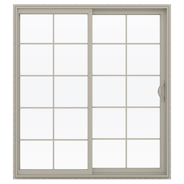 an open sliding glass door on a white background