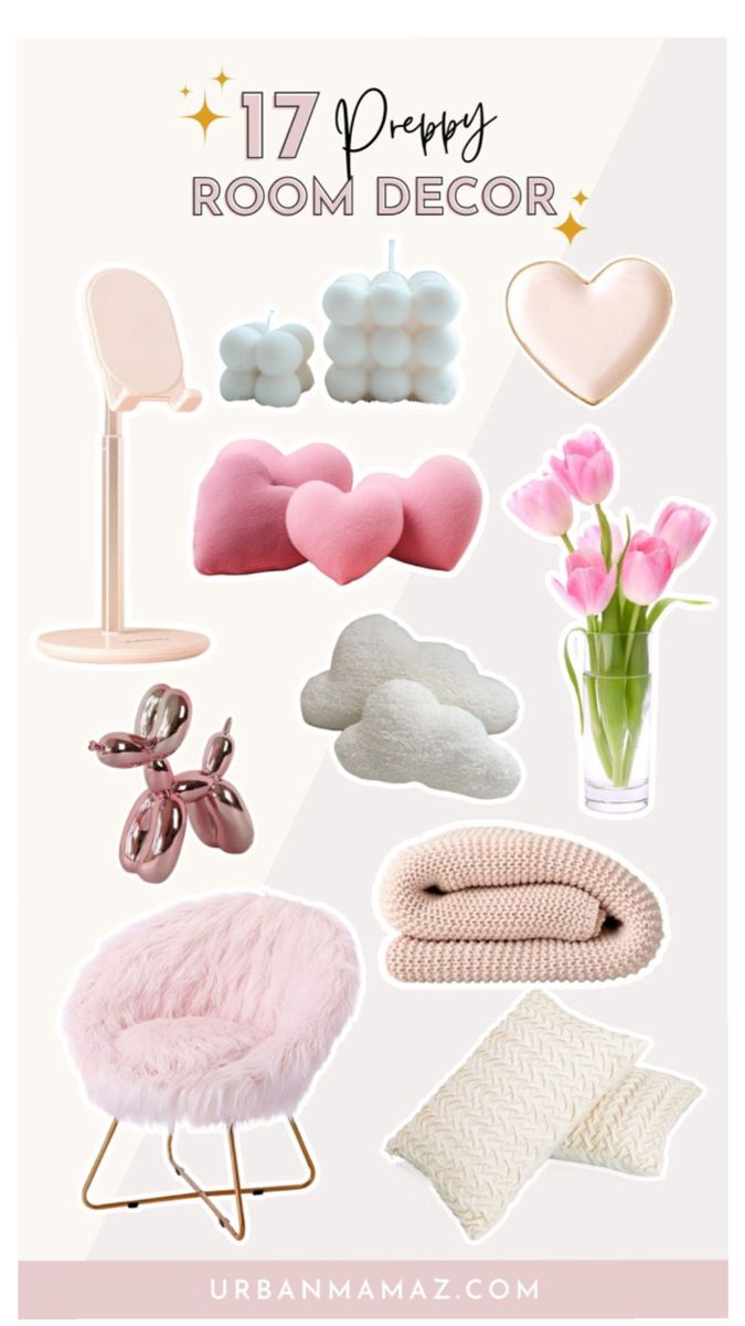 a bunch of different items that are in the shape of heart shaped pillows and rugs