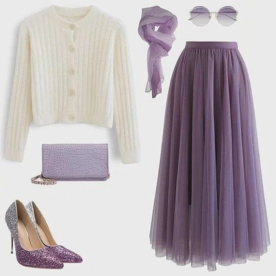 Gonna In Tulle, Modest Casual Outfits, Modesty Outfits, Cute Modest Outfits, Purple Outfits, Easy Trendy Outfits, Modest Fashion Outfits, 가을 패션, Casual Style Outfits