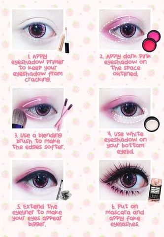 Kawaii Makeup Tutorial, Best Korean Makeup, Gyaru Makeup, Makeup Tutorial Foundation, Korean Makeup Tutorials, Kei Visual, Make Up Tutorials, Kawaii Makeup, Natural Makeup Tutorial