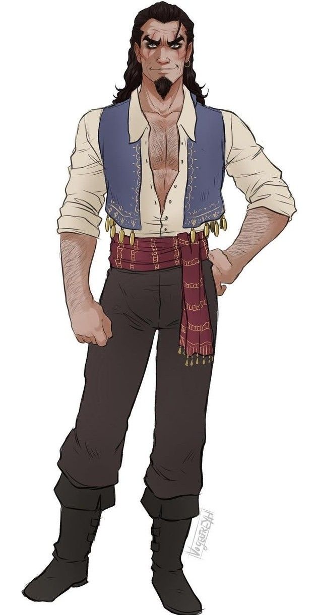 a drawing of a man in pirate costume