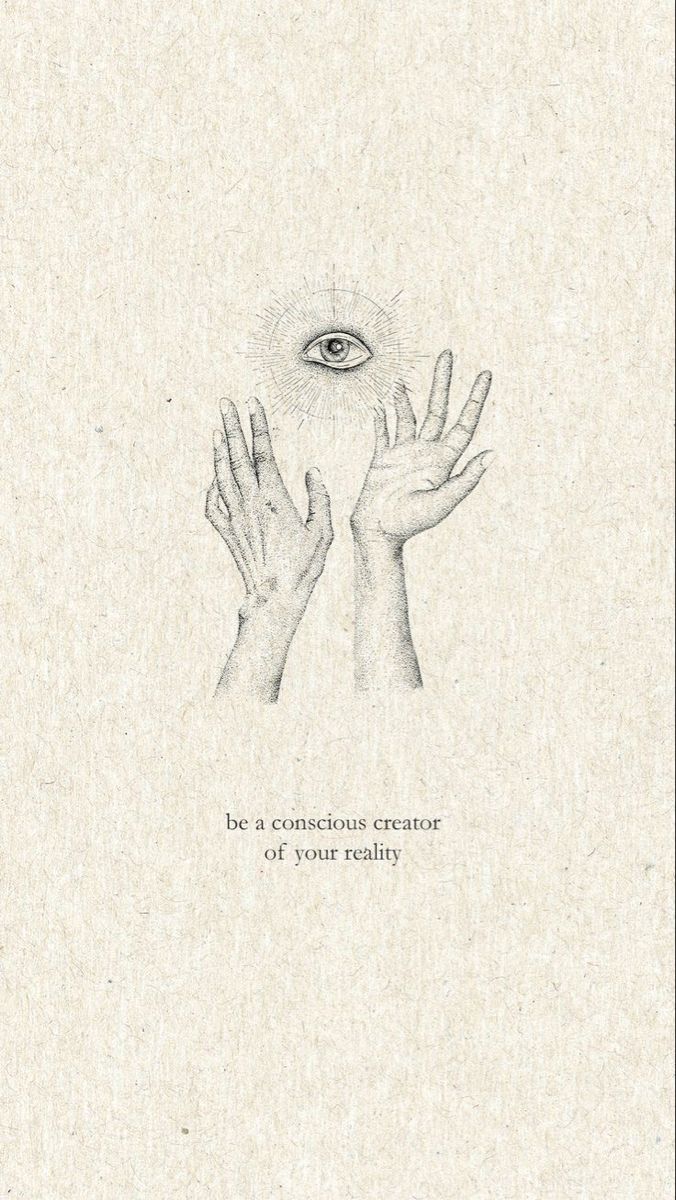 two hands reaching out to each other with the words be a conscious creator or your reality