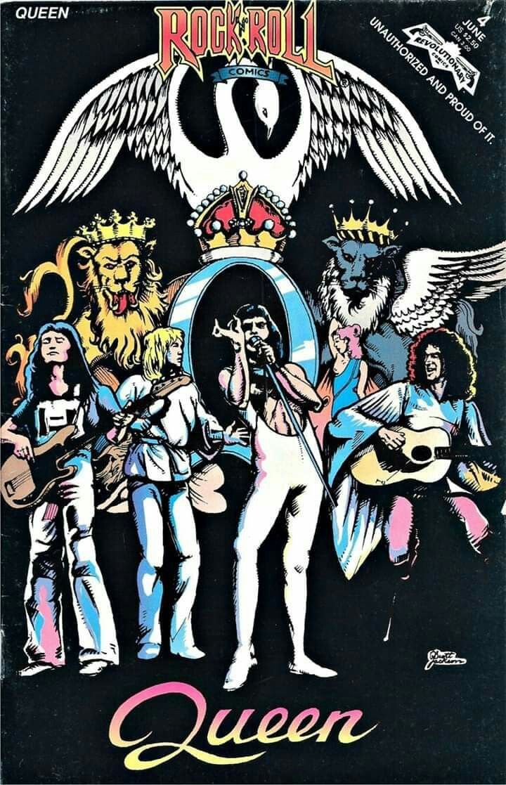 an advertisement for the rock and roll band queen