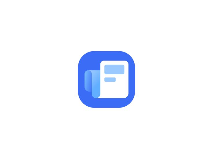 an image of a blue square icon with text on the front and bottom corner that says,