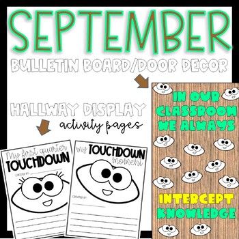 an image of a bulletin board with text and pictures for the month of october on it