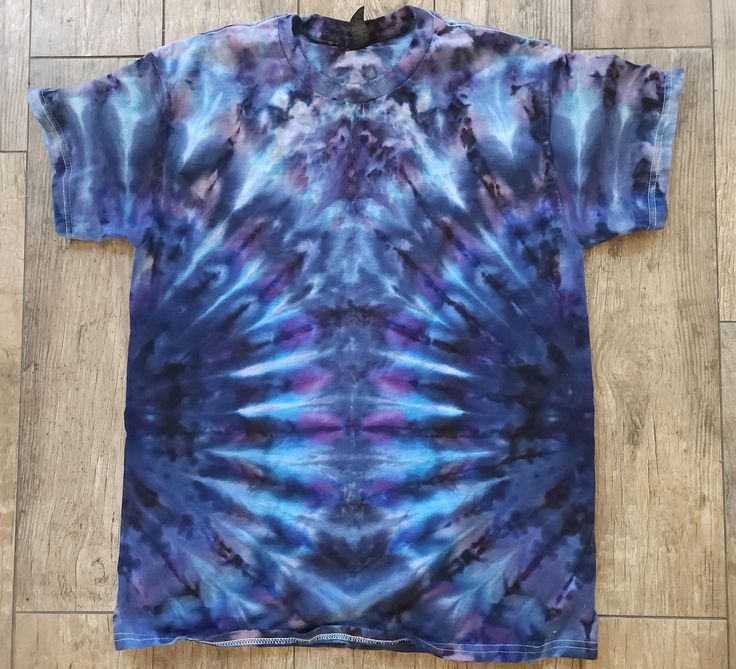 Hand made and unique. Washed with synthrapol to lock in dye. Suggest washing by itself the first time to make sure all dyes has been washed out. Ice Tie Dye, Tie Dye T Shirts, Dye T Shirt, Make Sure, First Time, Gender Neutral, Hand Made, Tie Dye, The First