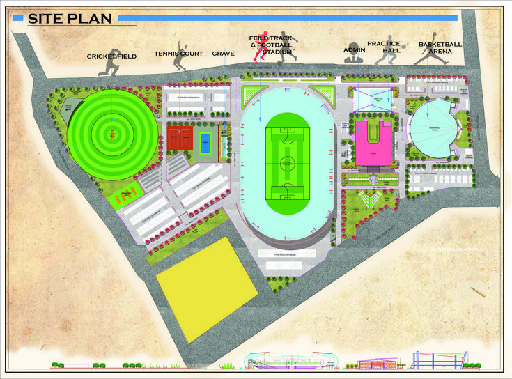 SPORTS COMPLEX SITE PLAN Sports complex, Site plan