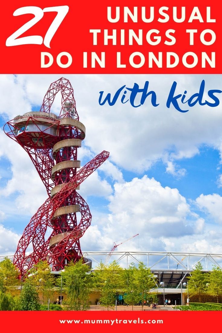 the london tower with text overlay that reads 27 unusual things to do in london with kids