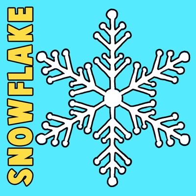 a snowflake on a blue background with the words snowflake below it