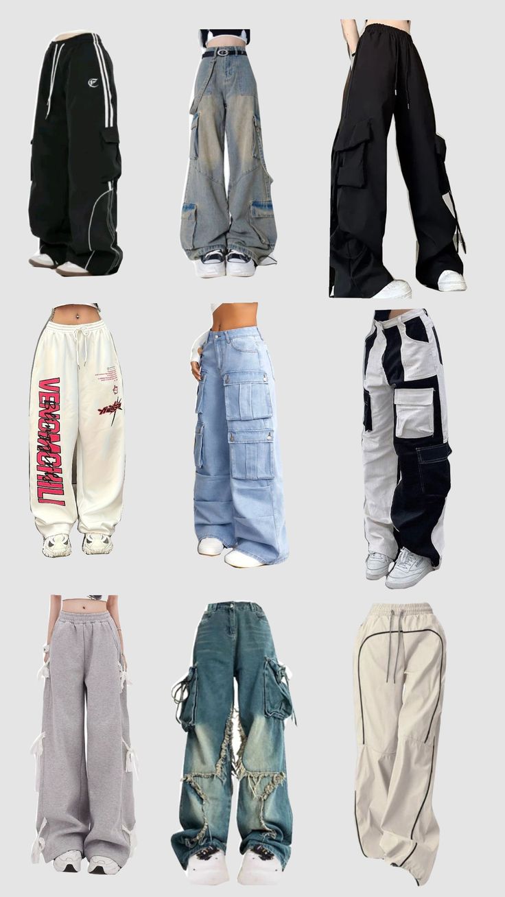 Womens Baggy Pants, Drawing Of Cargo Pants, Clothing Styles Baggy, Baggy Y2k Cargo Pants, Outfit Ideas For School Baggy, Baggy Pants Reference, Baggy Outfits Ideas, How To Style Baggy Pants, Baggy Outfit Ideas For Women